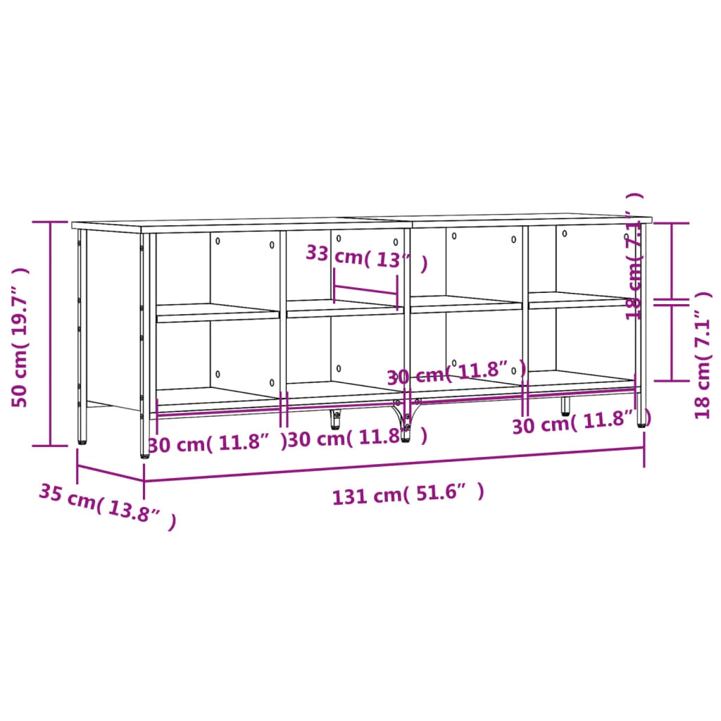 Scarpiera mobile contenitore per scarpe mobile per ingresso/corridoio/soggiorno design Sonoma 131 x 35 x 50 cm legno ingegnerizzato grigio 02_0022061