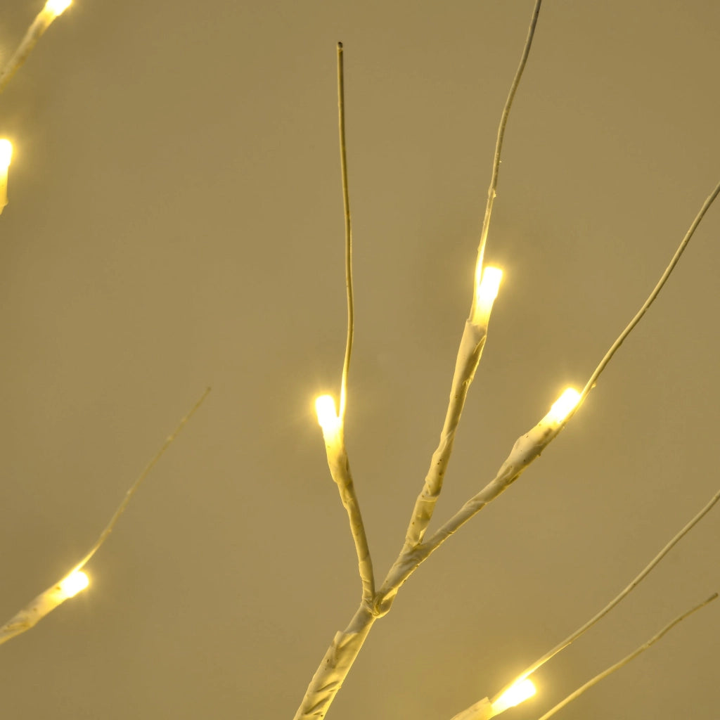 Albero di Natale 17x17x120 cm con 72 Luci LED Bianco