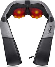 Cuscino di massaggio wireless - Cuscino di massaggio - Cuscino di massaggio per collo e schiena - Cuscino di massaggio per collo - 38,1 x 20,32 x 17,8 cm - Nero