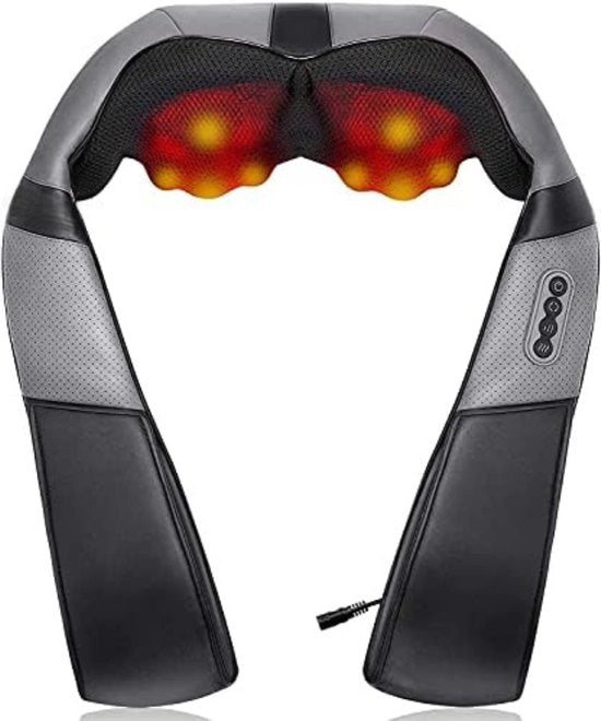 Cuscino di massaggio wireless - Cuscino di massaggio - Cuscino di massaggio per collo e schiena - Cuscino di massaggio per collo - 38,1 x 20,32 x 17,8 cm - Nero