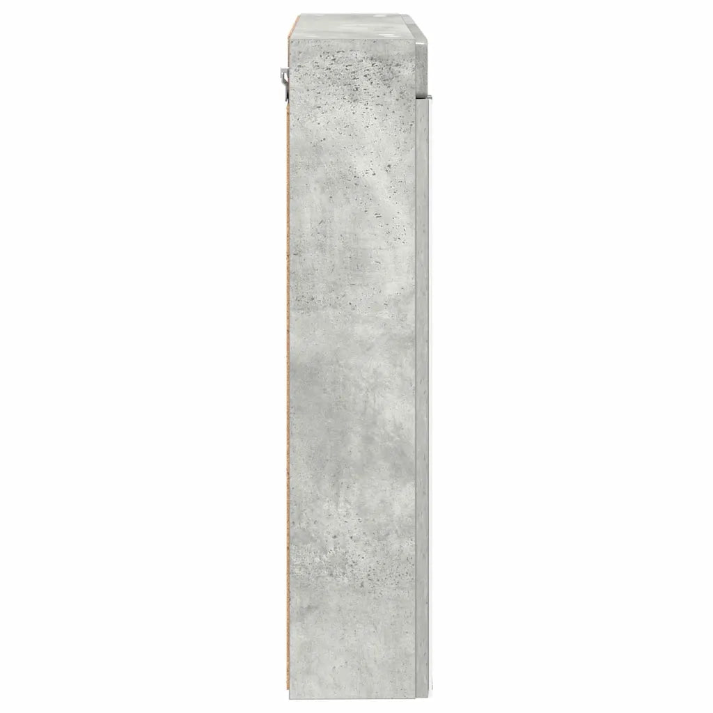 Mobiletto per specchio da bagno con porta TULUM Grigio cemento 880364