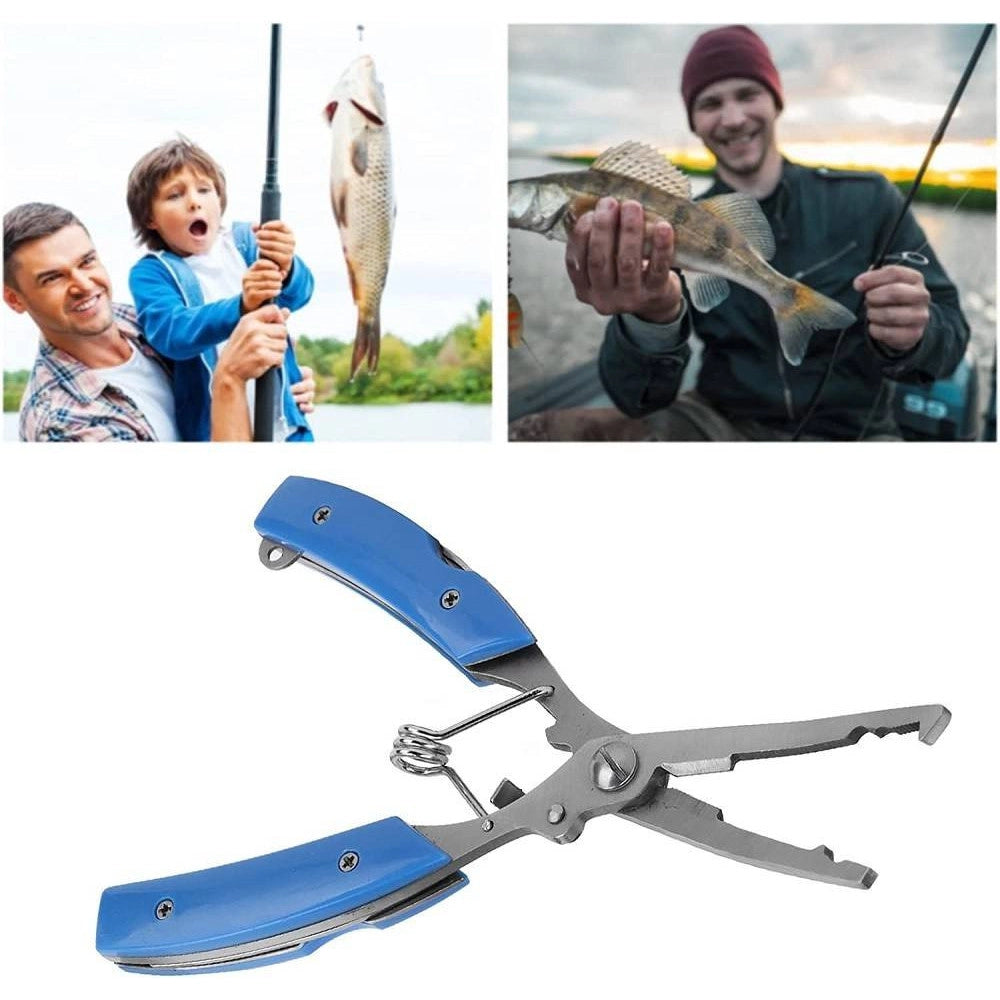 Trade Shop - Pinze Da Pesca Coltello Forbice Multifunzionale Pescatore Mare Fiume -