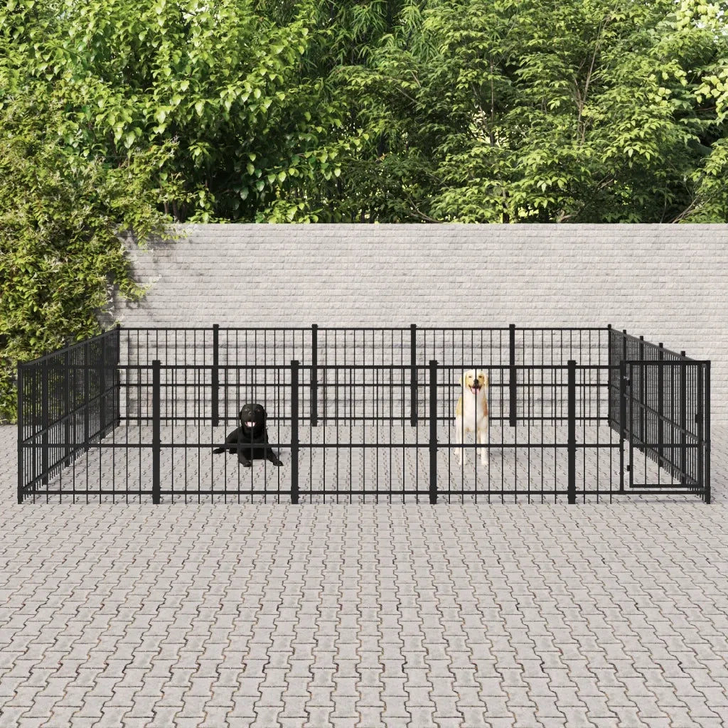 Gabbia per Cani da Esterno in Acciaio 23,52 m² 3124635