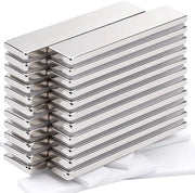 Magnetici in forma piatta, 50 x 10 x 3 mm, 22 pezzi, magneti neodimio forti adesivi per superfici vetrate, magneti per pannelli magnetici, magneti per ripiani cucina