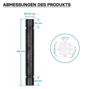 Profilo scanalato per albero cardanico GT2 Giunto scanalato 300 mm 8-32x38x6 Trattore Cardano