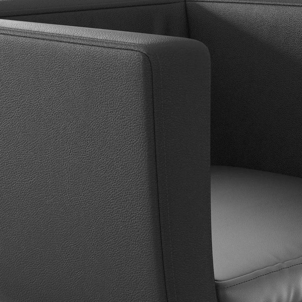 Sedie da Bar 2 pz in Pelle Artificiale Nera 160440