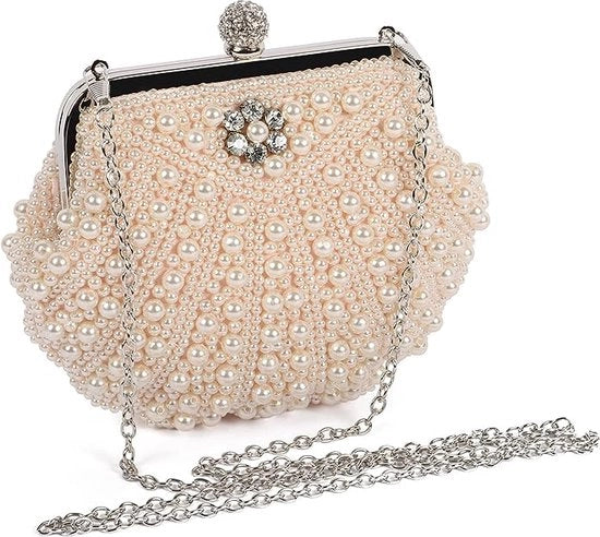 Borsa da sera per donne, perla, clutch, matrimonio, clutch, borsa, perla, borsa a spalla