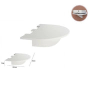 Trade Shop - Mensola In Legno Bianco 36x23.5x11cm Arredo Casa Cameretta 70202 Scaffale Parete -