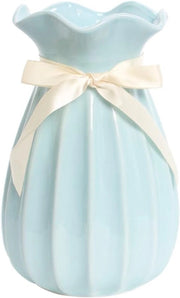 Vasi Blu 19 cm alti, vasi da tavolo moderni in ceramica per decorazione interna, vasi decorativi per pampas.