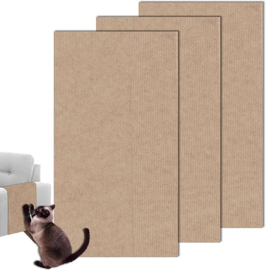 Pavimento Autoadesivo per Gatti - 100 x 30 cm - Pavimento di Gatto - Pavimento Autoadesivo per Muri - Pavimento per Gatti - Set di 3 Pezzi