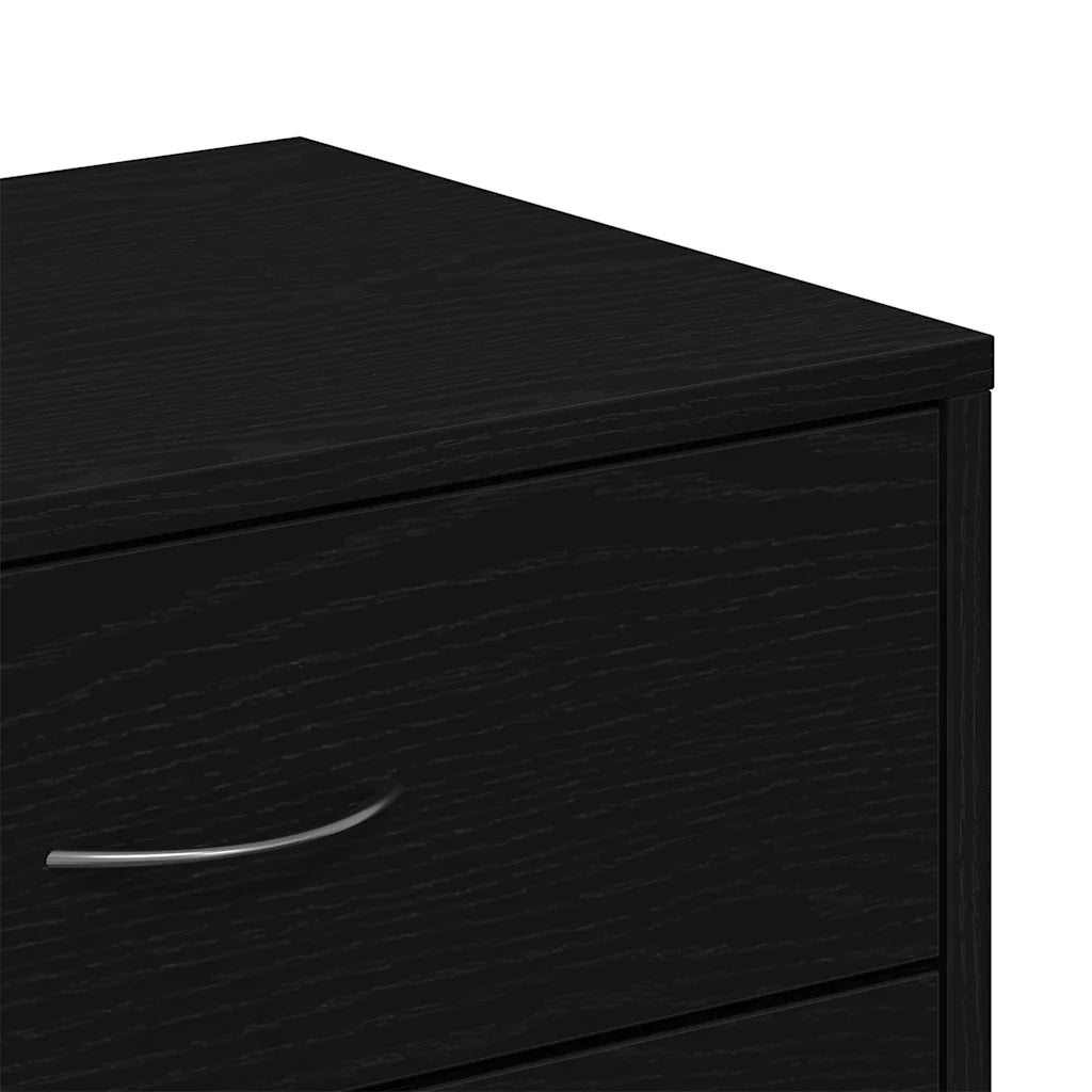 Credenza con 6 Cassetti Rovere Nero 50x34x96 cm in Truciolato 862442