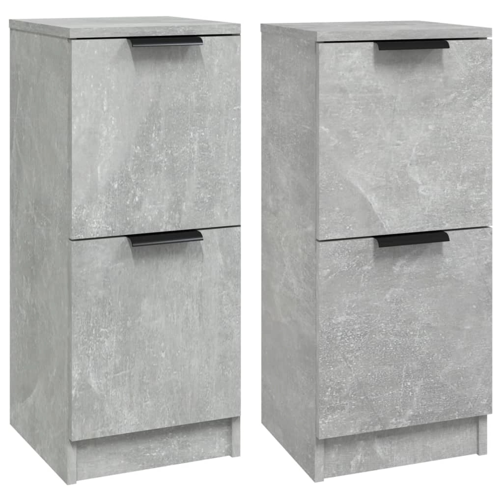 Buffet credenza cassettiera armadio mobile contenitore organizer per cucina soggiorno salotti set da 2 30 x 30 x 70 cm legno ingegnerizzato grigio 02_0036843