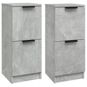 Buffet credenza cassettiera armadio mobile contenitore organizer per cucina soggiorno salotti set da 2 30 x 30 x 70 cm legno ingegnerizzato grigio 02_0036843