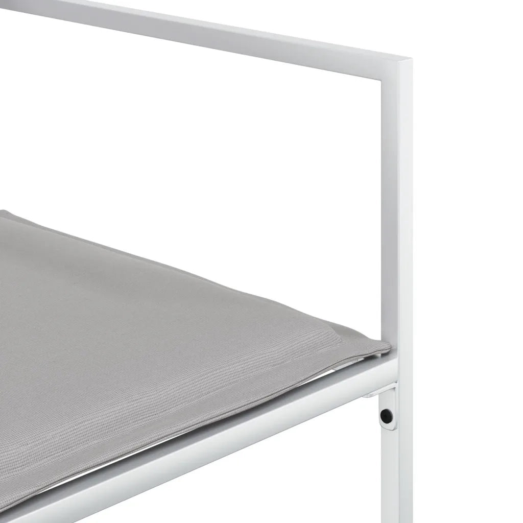 Set da Pranzo da Giardino 5 pz con Cuscini Bianco in Textilene 3295088