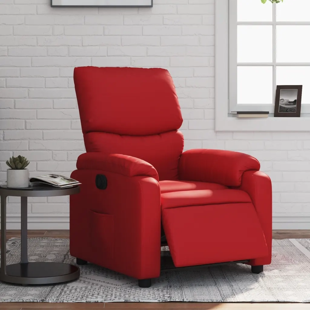 Poltrona Reclinabile Elettrica Rossa in Similpellecod mxl 85296