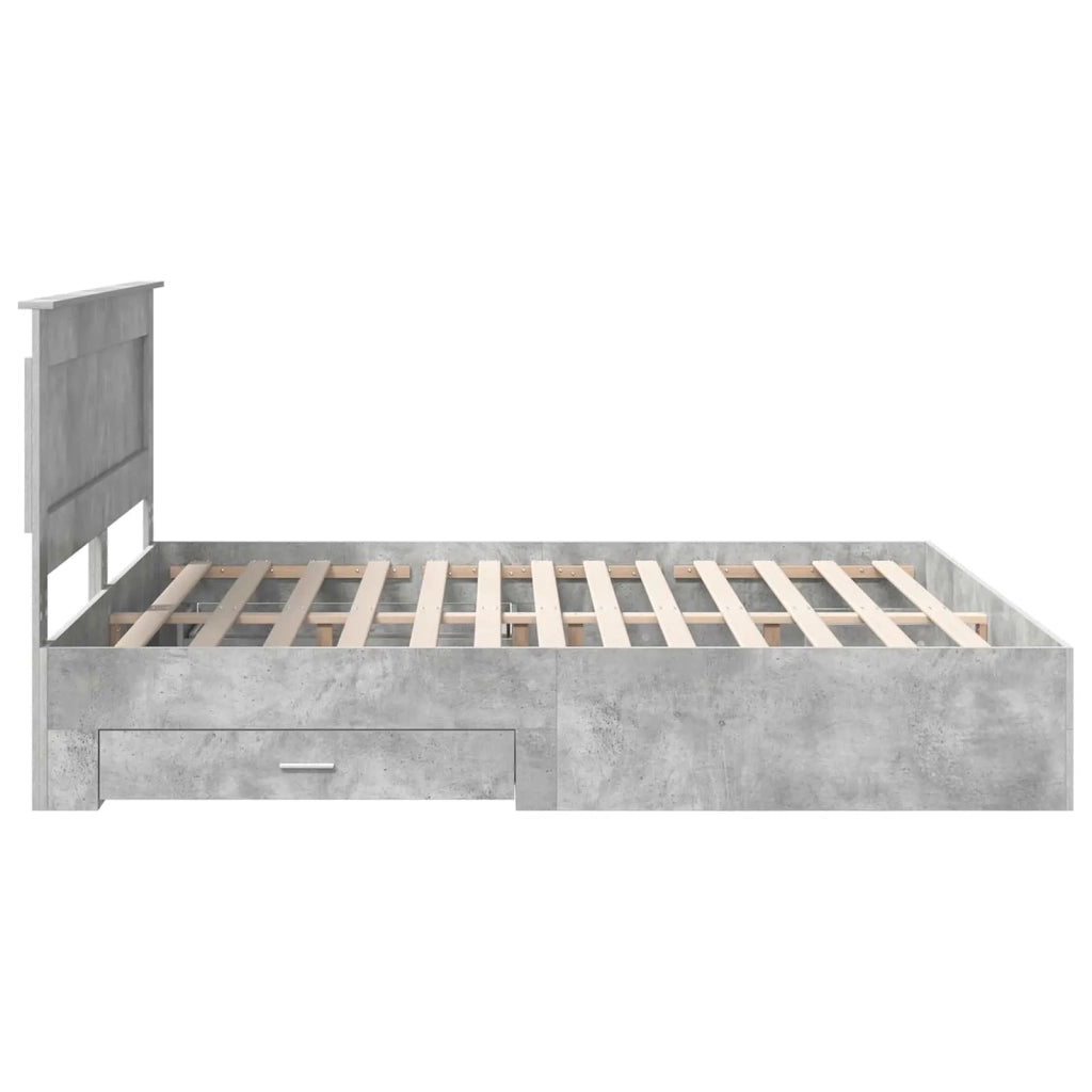 Struttura del letto con testiera Grigio cemento 180 x 200 cm 3410292
