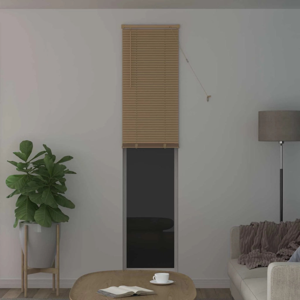 Tenda Veneziana Marrone Chiaro con Motivo 213 x 60 cm 25 mm PVC