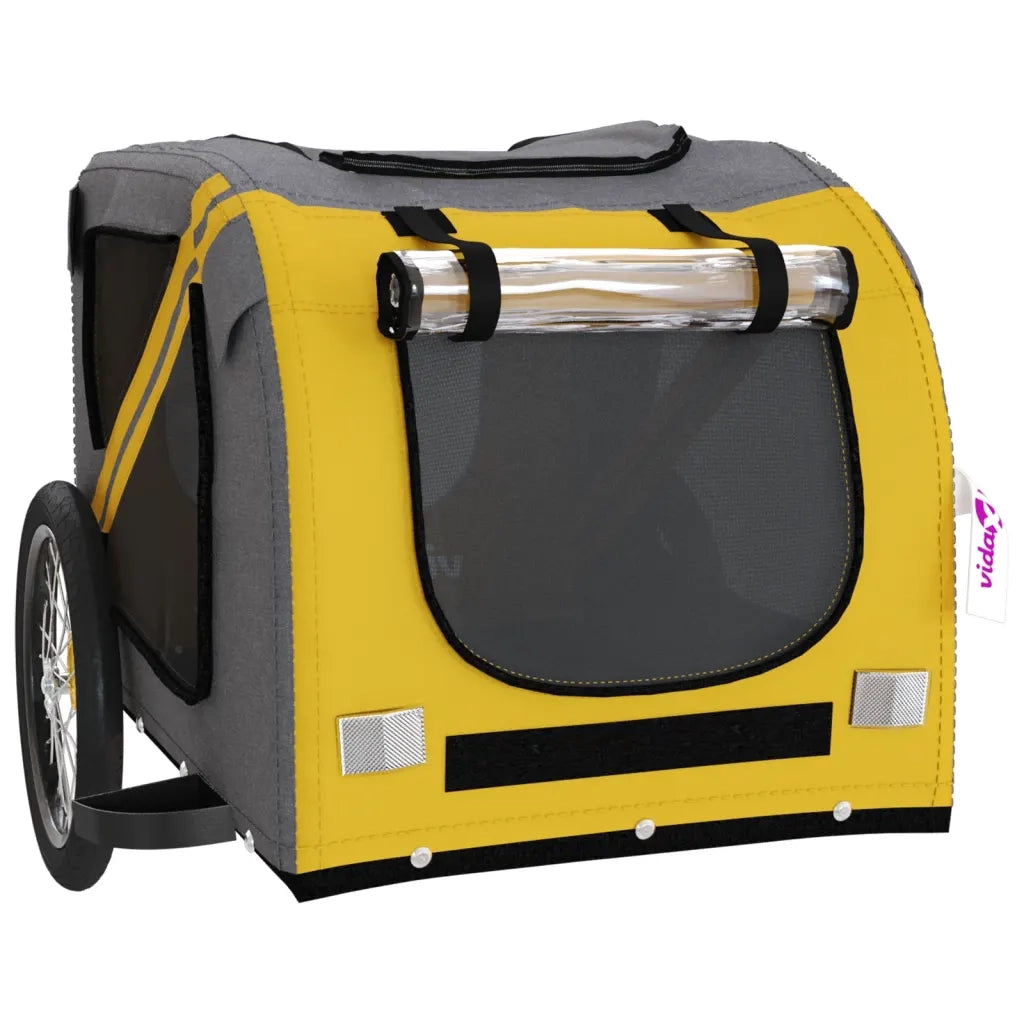Rimorchio da Bici per Animali Giallo e Grigio Oxford e Ferro CFW7534236