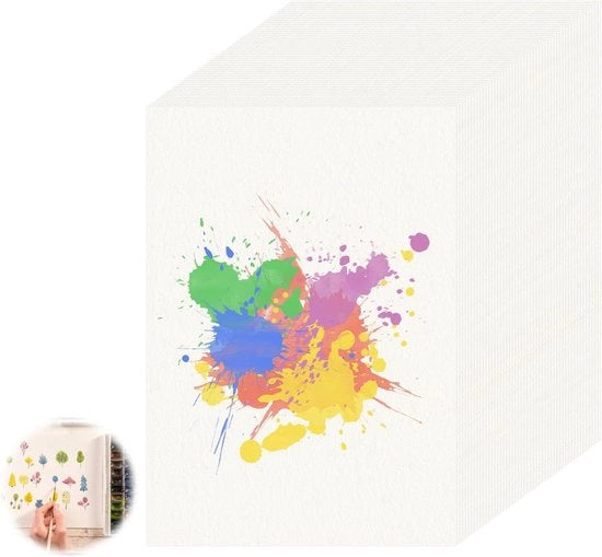 60 fogli di carta aquarello bianca per cartoline da disegno per bambini studenti adulti artisti per acrilico manga.
