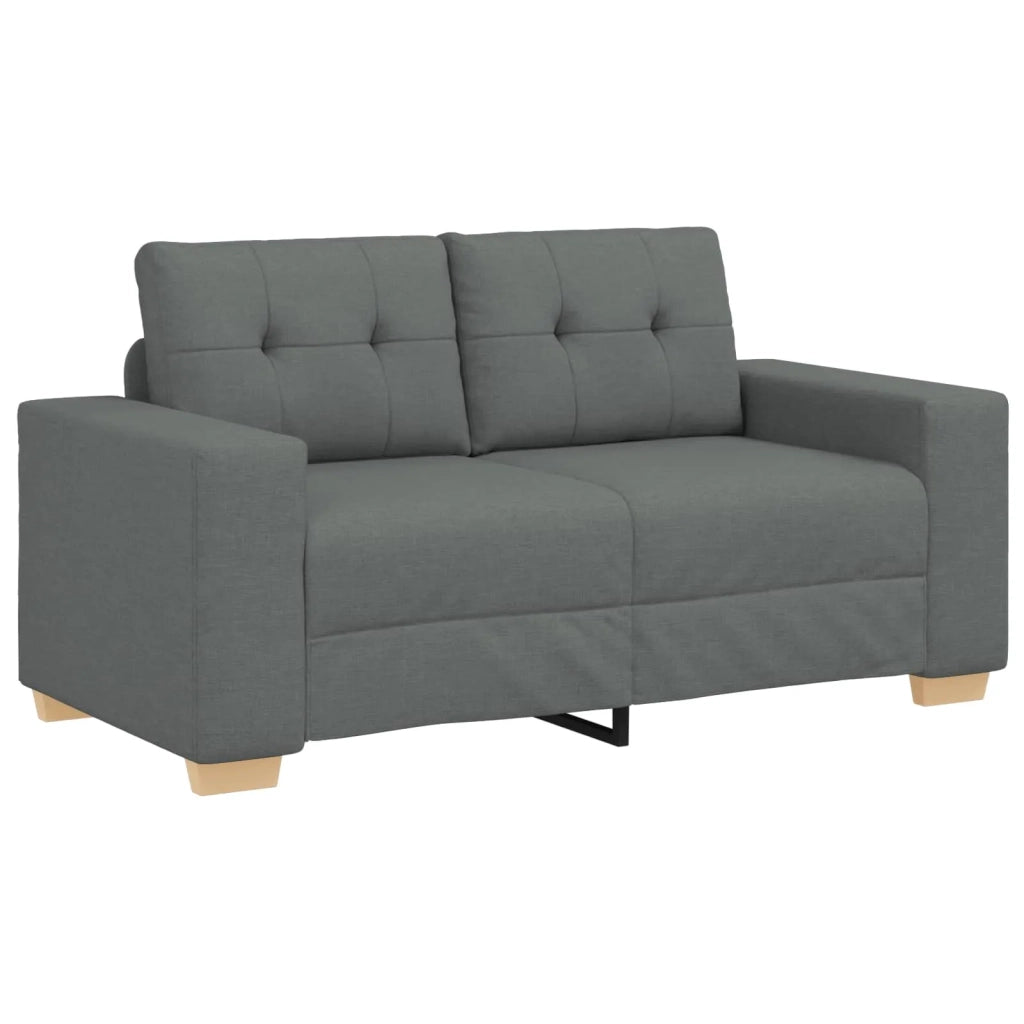 Divano 3 pcs Grigio scuro 221 x 80 x 80 cm Tessuto misto lino 3324629