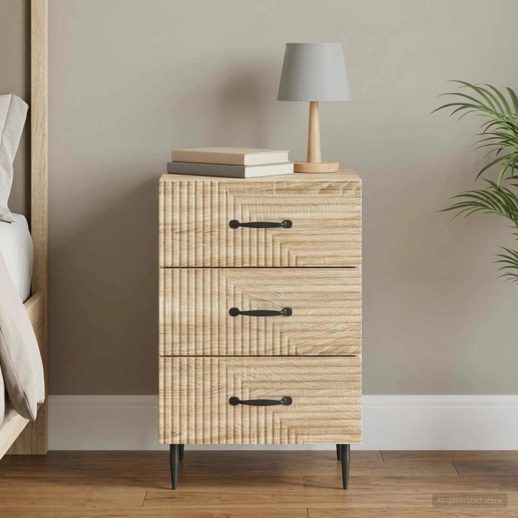 Armadio da Notte con cassetto Rovere Sonoma 43 x 41 x 66,5 cm 894787