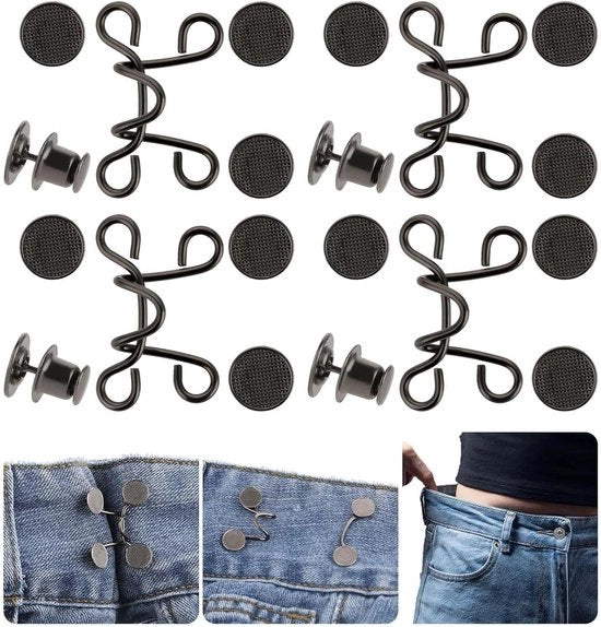 Set di adattatori per cinture per pantaloni e gonne - Inclusi chiodini sostitutivi - Adattatori di chiodi - Adegua il tuo abbigliamento senza cucire