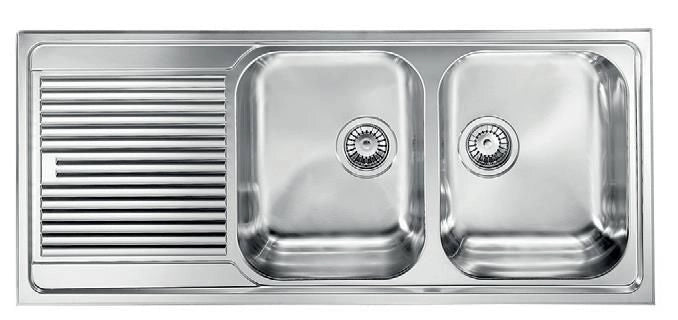 CM Zenith 116x50 2V Lavello ad incasso Rettangolare Acciaio inossidabile