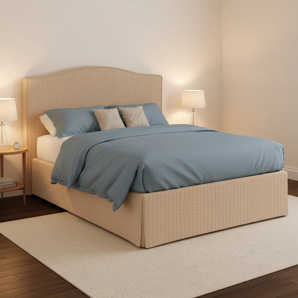 Runcorn, Letto Piazza e Mezza Sfoderabile Made in Italy, Beige
