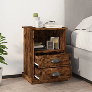 Comodini 2pz-Set di 2 Tavolino da notte Rovere Fumo 43x36x60 cm