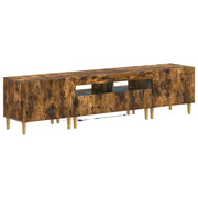 Mobile TV LED a 5 pezzi Rovere Fumo Legno ingegnerizzato 3416765