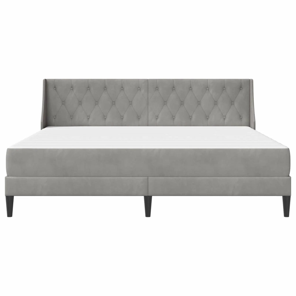 Struttura letto con materasso Grigio chiaro 200 x 200 cm