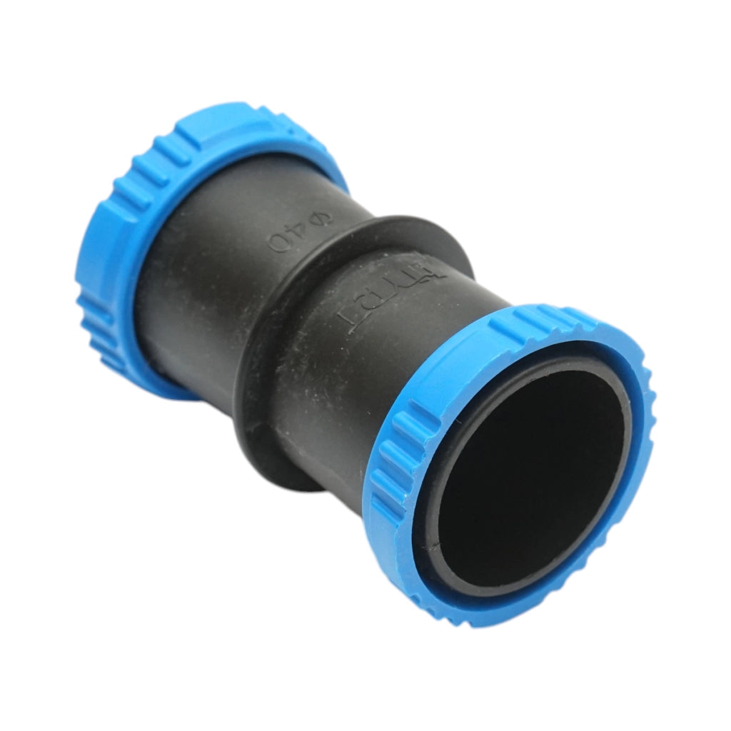 Connettore per tubo gocciolatore con anello 40x40mm per sistemi di irrigazione
