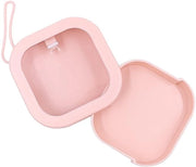 Organizzatore per accessori capelli 2 pezzi - Scatola di conservazione con coperchio - Organizzatore per capelli - Materiale plastico/cotone - Rosso/ Bianco - Dimensioni compatte