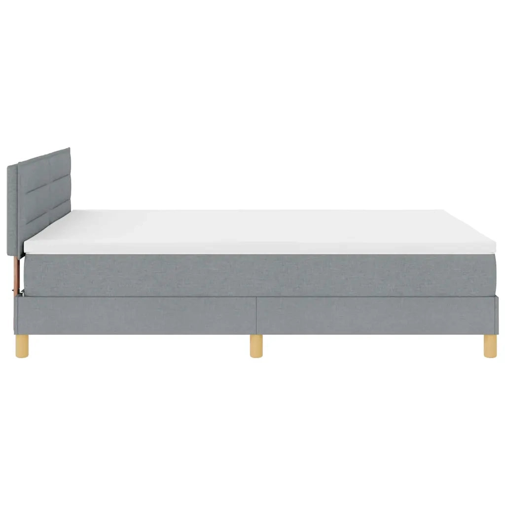Letto a molle con cuscino Grigio chiaro 140 x 200 cm Tessuto 3338846