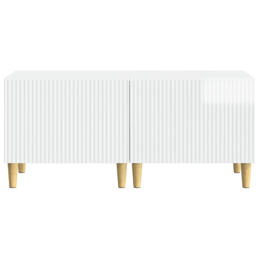 Mobile TV Bianco Lucido Legno ingegnerizzato 896679