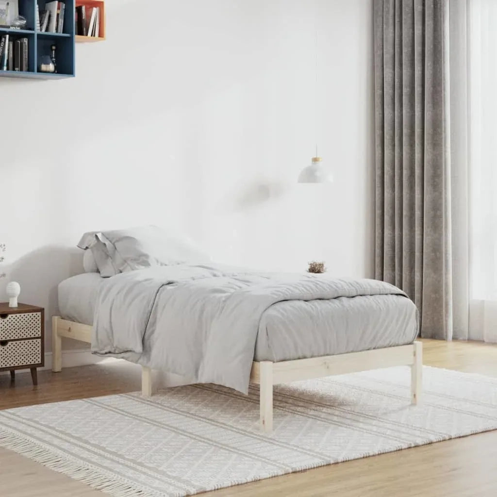 Giroletto senza Materasso 100x190 cm in Legno di Pino Doppio 822457
