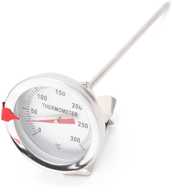 Termometro di precisione per cucina - Misura temperatura 50°C a 300°C - Costruito in acciaio inossidabile - Diametro del dial 5 cm - Adatto per frittura e grilling - Termometro per cucina digitale