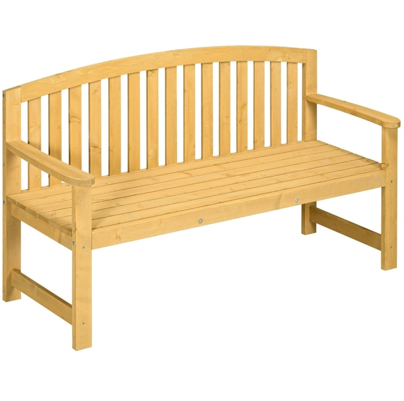Panchina da giardino a 2 posti in legno di abete; arancione; 143 x 51 x 85 cm