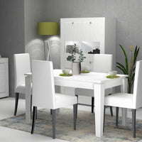 Tavolo allungabile 140/180x80 cm Tolmen bianco larice