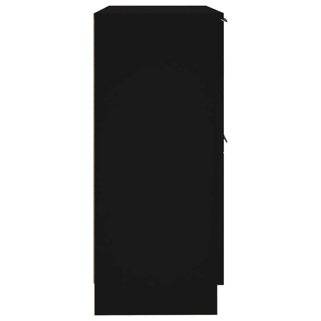Credenze 2 pz Nere 30x30x70 cm in Legno Multistrato