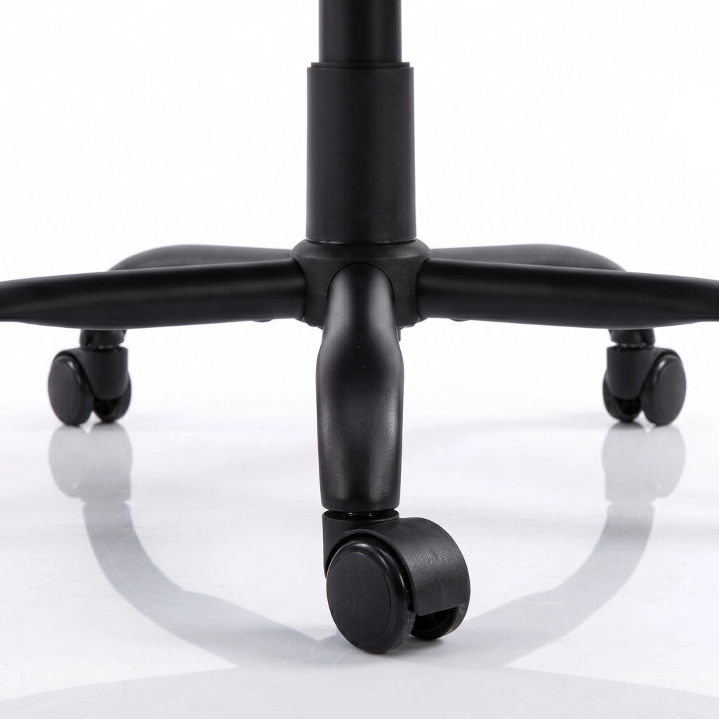 Yūto - Sedia Da Ufficio Ergonomica 50x131x47 cm Poltrona Direzionale Comoda con Ruote Girevoli in Similpelle Crema