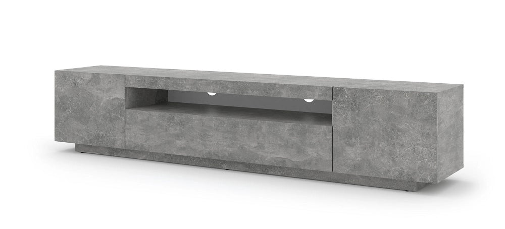 Mobile TV sospeso o a terra 200x42/36x37 Cm STAND AURA color Cemento