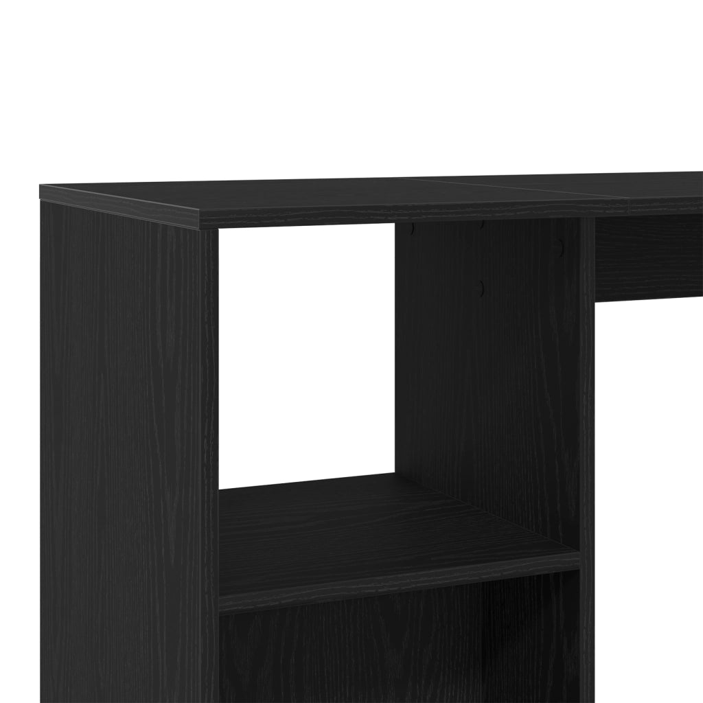 Tavolo da bar con ripiano Nero Rovere 102,5x46x103,5 cm Legno ingegnerizzato