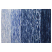 Tappeto Blu Lana e Poliestere 140 x 200 cm Tessuto a Mano Design Moderno