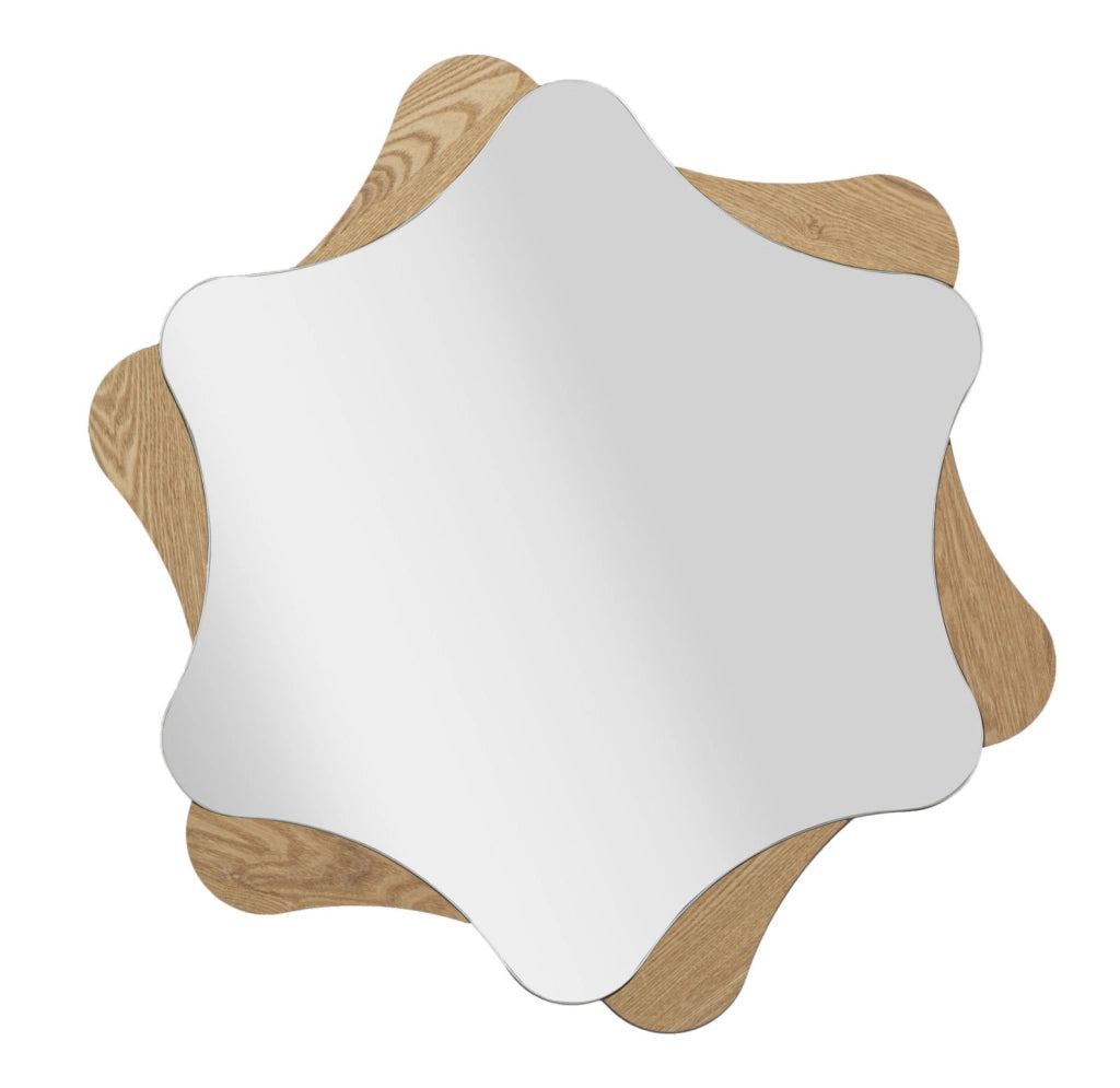 Specchio da Muro Star 80x1x80 cm in MDF e Specchio Naturale