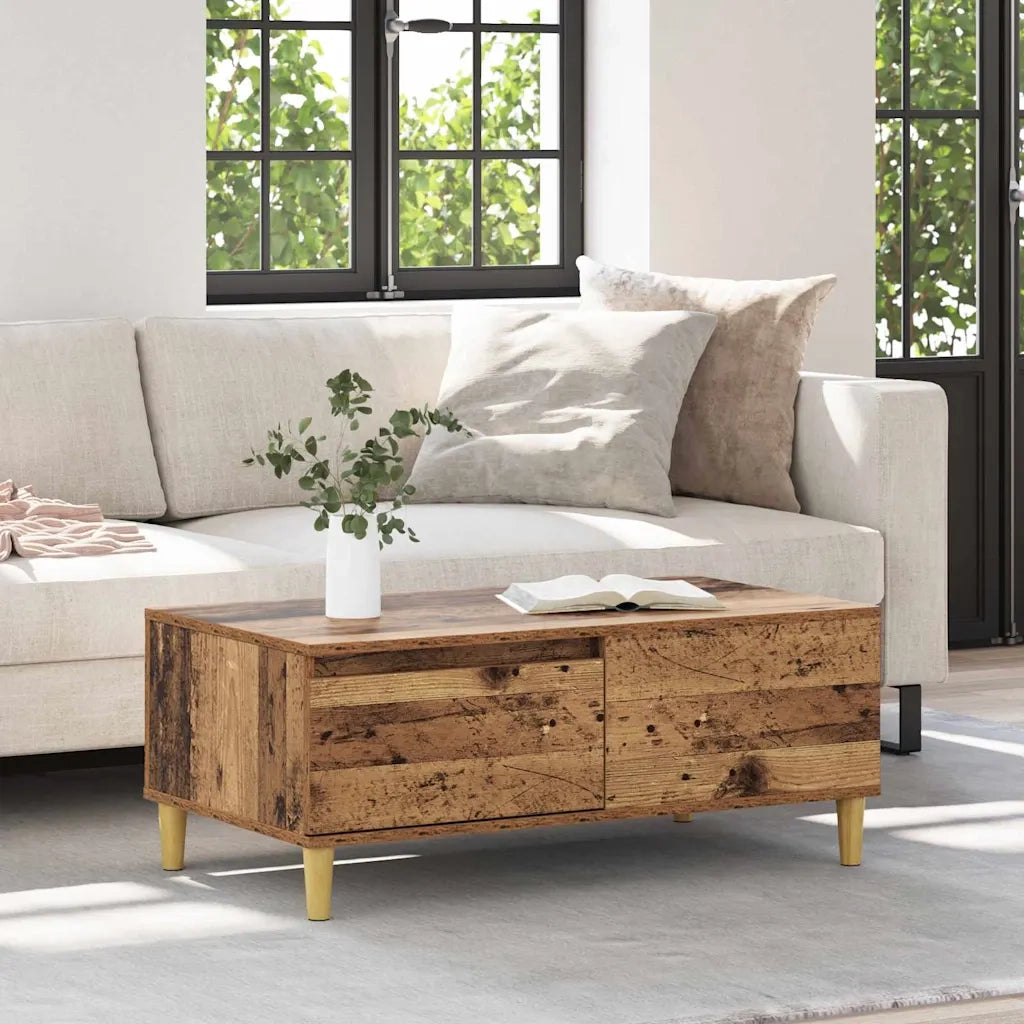 Tavolino da salotto con cassetto Legno vecchio 90 x 50 x 35 cm 881192