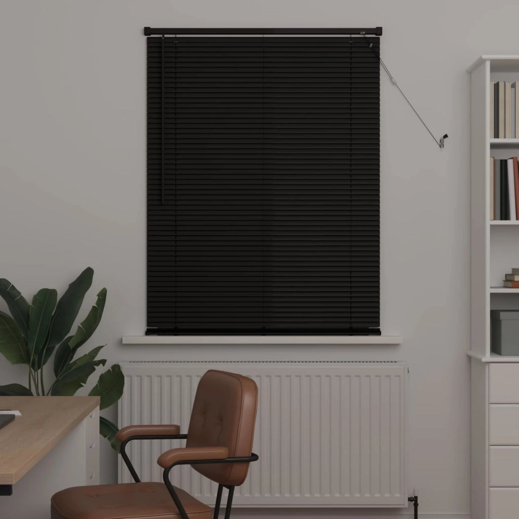 Tenda Veneziana | Tenda a lamelle Nero 150 x 100 cm 25 mm PVC