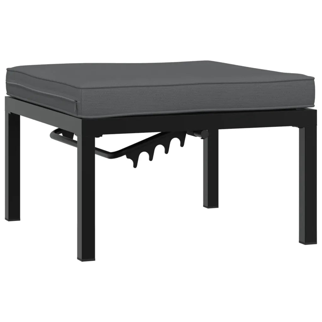 Set Divani da Giardino 3 pz con Cuscini in Alluminio Nero 3283688