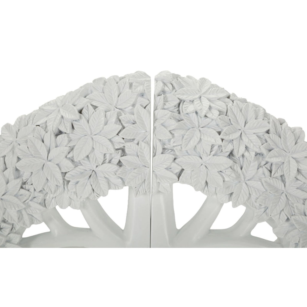 Set fermalibri Albero in poliresina bianco