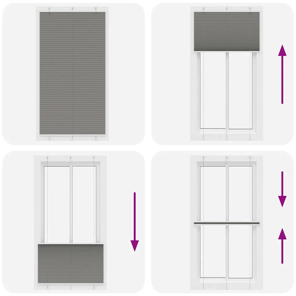 Tenda Plissettata | Tenda pliss¨¨ Antracite 105x200cm Larghezza Tessuto 104,4cm
